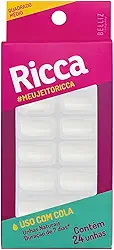 Unhas Naturais Quadrado, Ricca, Branco