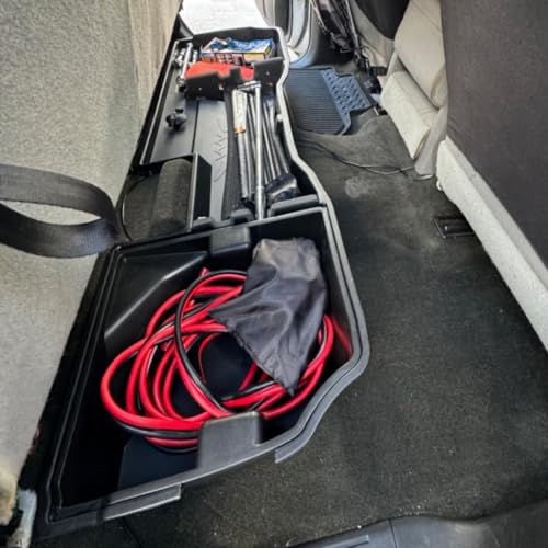 Image of WHALEMOTOR Underseat Storage Compatible with 2014-2018 Chevy Silverado GMC Sierra Double /Extended Cab 1500(Inclu 2019 Ld /Lt)& 2015-2019 2500 3500 HD, Upgraded Rear Under Seat Organizer Cargo Box