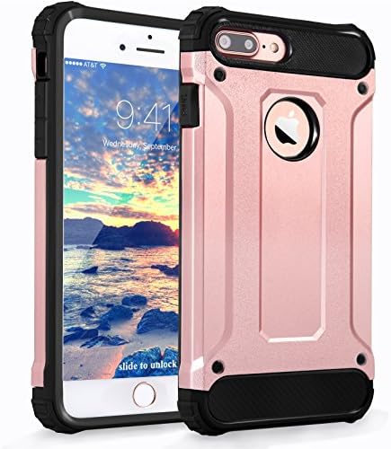 iPhone 7 Case,iPhone 8 Case,Qusum Shockproof Anti-Scratch Resist Cracking [ Heavy Duty ] Dual Layer Armor Ultimate Protection for Apple iPhone 7/8 4.7" inch (Rose Gold)