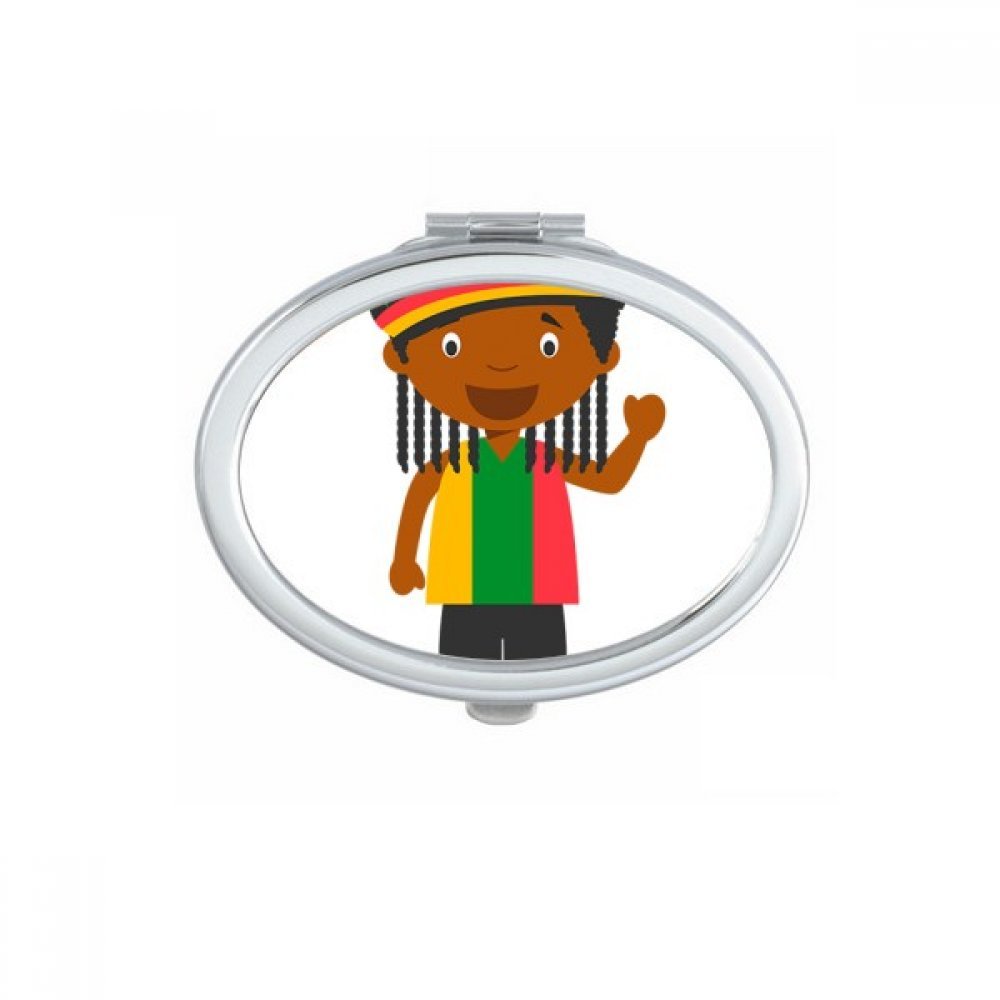 Miroir compact portable dessin animé italien pour sac à main