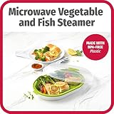 GoodCook Everyday Microwave Food Steamer – Vegetable & Fish Cooker, Preserves Vitamins & Nutrients, Quick Dinner & Meals, Adjustable Steam Release Vent