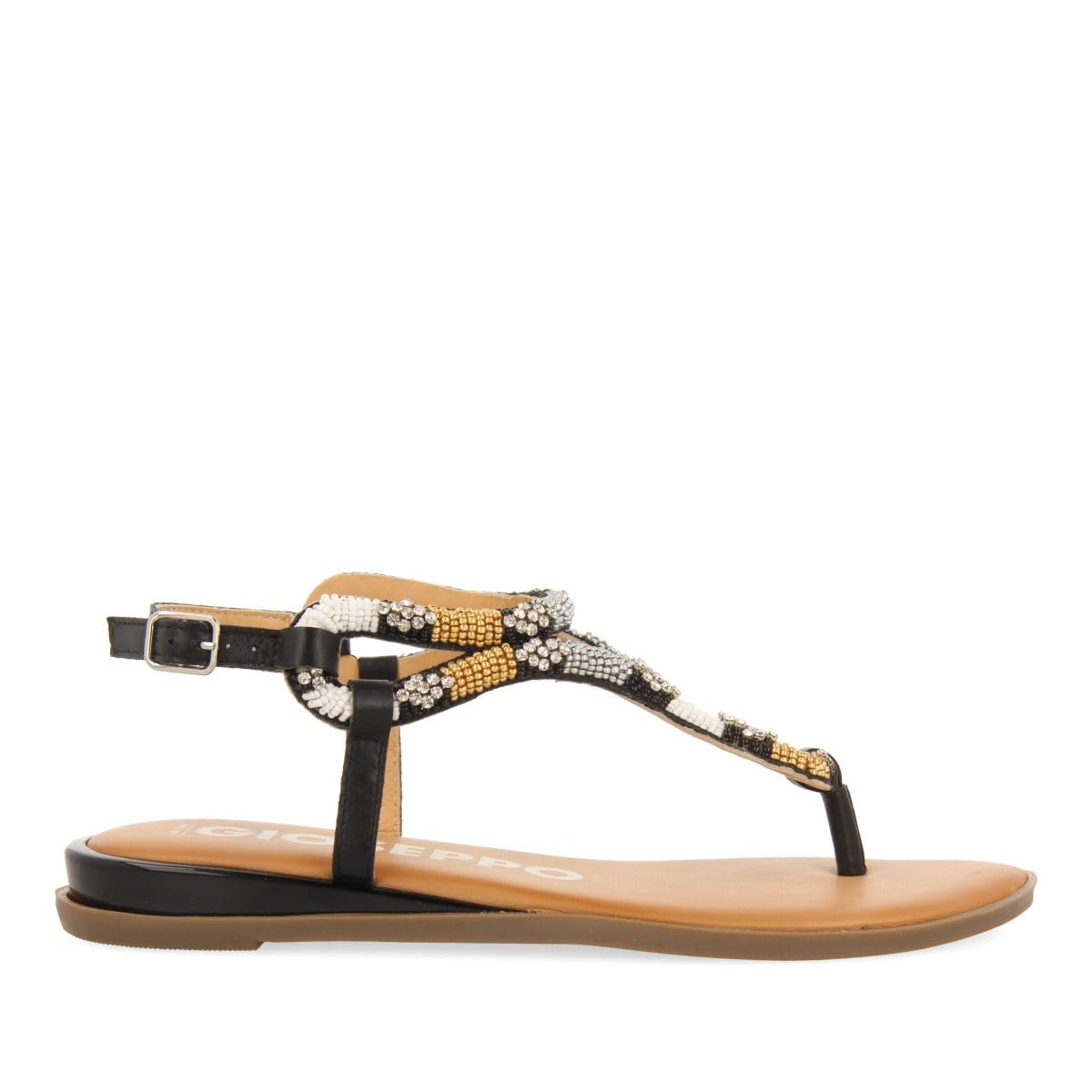 Sandali Dorati con Pietre Multicolor per Donna NYSSA