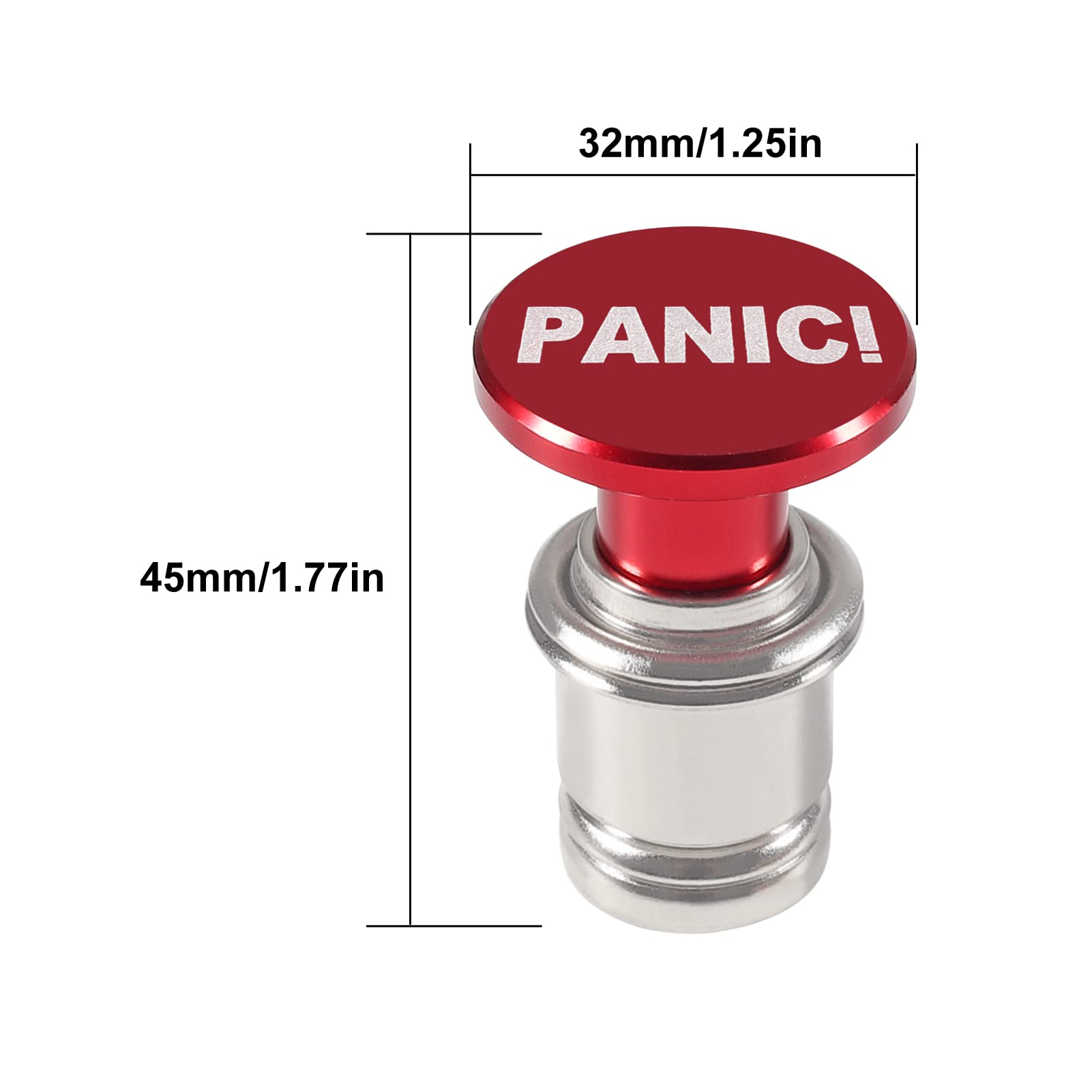 Amazon.com: PANIC Button Car Cigarette Lighter, MELIFE Anodized Aluminum  Universal 12-Volt Replacement Accessory Fits for Most Vehicles Socket Size  A (Red) : Sports & Outdoors