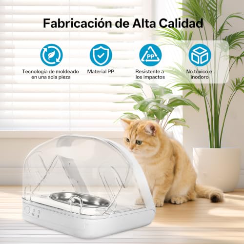 Cubierta trasera funda protectora para alimentador de microchip de mascotas 5