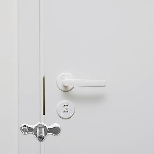 Miniatura 9 de EXCEART Cerradura de puerta portátil de seguridad para el hogar, cerradura de puerta de hotel, cerradura de viaje para viajes, cerraduras de