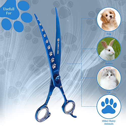 Tijeras curvadas profesionales de 8" de acero inoxidable de alta calidad - Flamia & Jabz - Imagen 7