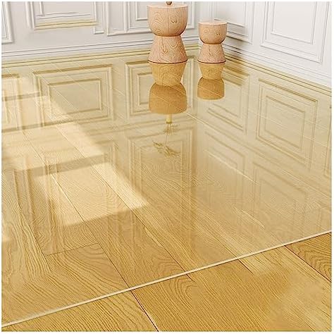 Non-Slip Clear Plastic Carpet Protector for Large Area Rugs, Cuttable Vinyl Cover for Living Room, Kitchen & Bedroom, Sizes 5x7ft to 20ft, Durable & Versatile