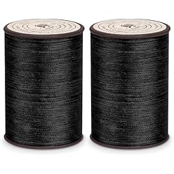 Maquina De Coser Para Tapiceria Hilo de tapicería de 330 yardas hilo de nailon para coser cuero, jeans, manualidades, máquina, hogar (negro, 0.35 mm)