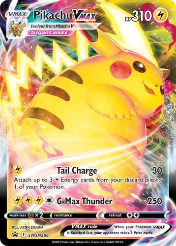 Pikachu VMAX SWSH286 Carte Promo Pokémon Jumbo OS (SWSH Promo Series) + TitanCards® Toploader