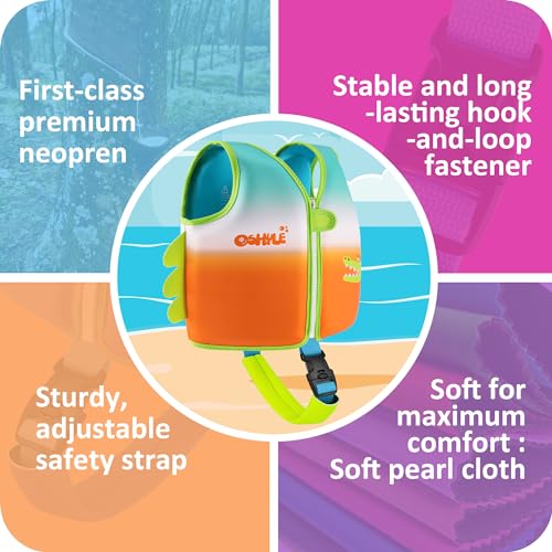 Image of Toddler Swim Vest, Neoprene Trainer with Adjustable Straps and Crotch Strap