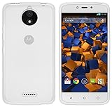 mumbi Hülle kompatibel mit Lenovo Moto C Plus Handy Hülle Handyhülle, transparent weiss