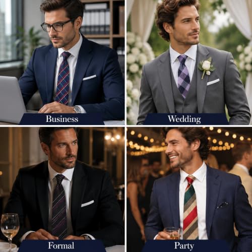 Image of WeiShang Neckties for Men, Classic Formal Tie