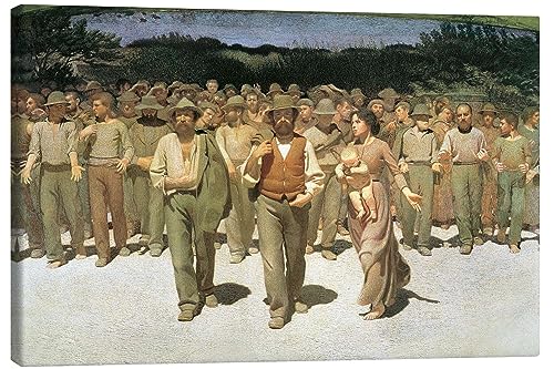 Posterlounge Il quarto stato Stampa su tela di Giuseppe Pellizza