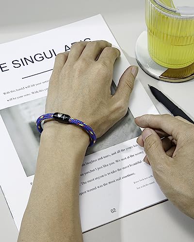 Pulsera artesanal de cuerda náutica trenzada unisex miniatura 2