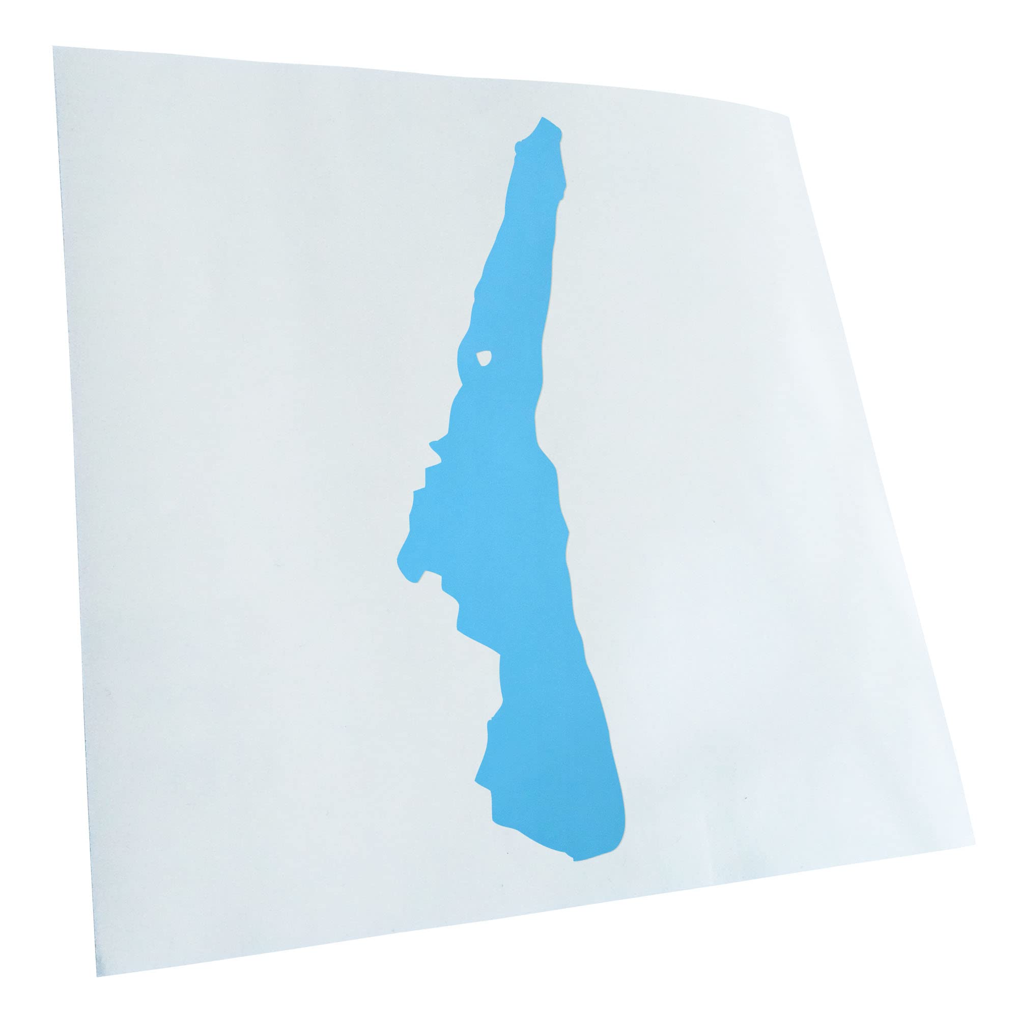 Kiwistar - Car Sticker - Light Blue - 60 x 20 cm Starnberger See - Germany - Lake - Rear Window Car Sticker Weatherproof for Car Truck Moped Truck - Sticker Exterior Self-Adhesive Tuning Accessories