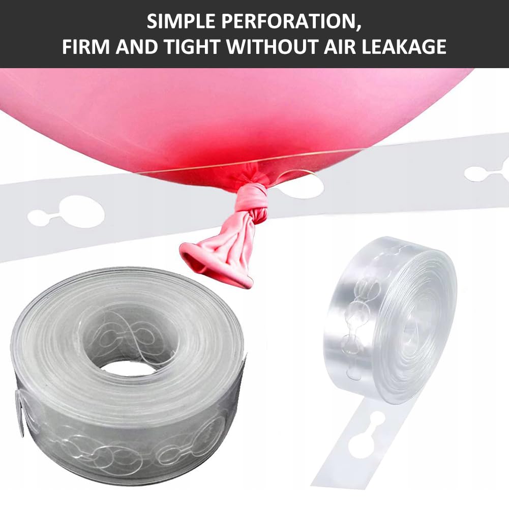 2 Rollen 5m Ballon Girlande Streifen, Luftballon Girlandenband Set