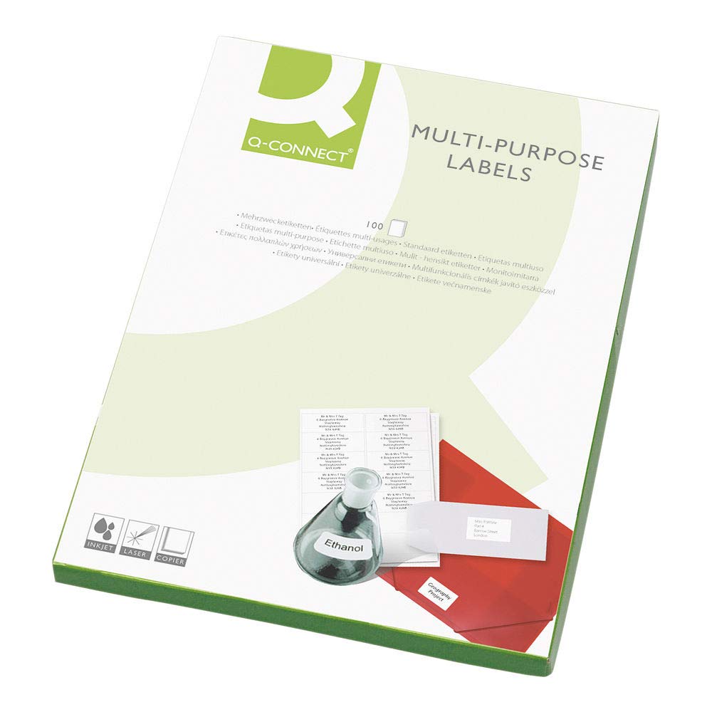 Q-Connect Multipurpose Labels 139x99mm 4 Per Sheet White 400 Pack
