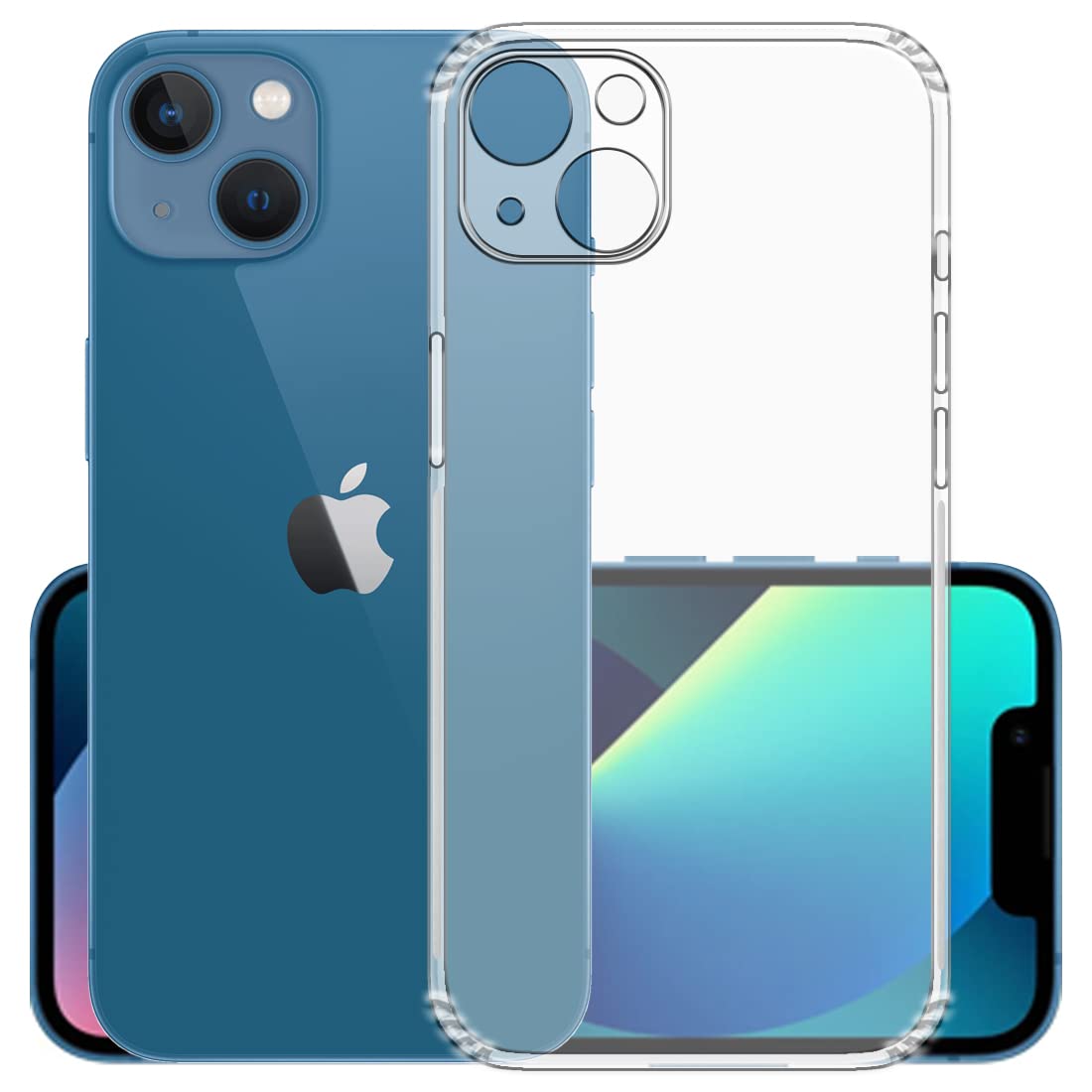 Casotec Slim Soft Silicon *Anti Dust Plug* Shockproof Transparent TPU Back Case Cover for Apple iPhone 13/14 - Clear (B0BHZ45BBL) Amazon Price History, Amazon Price Tracker