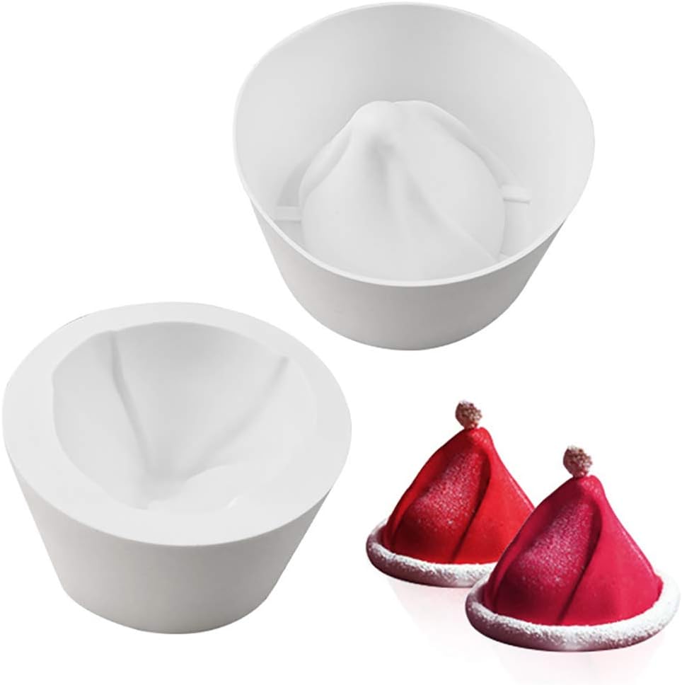 Silicone Molds for Baking 3D Large Christmas Hat Shape Mousse Cake Pastry Chocolate Dessert Mold (1 Cavity)