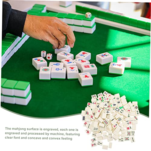 Mini set de fichas de Mahjong para viaje y fiestas miniatura 3