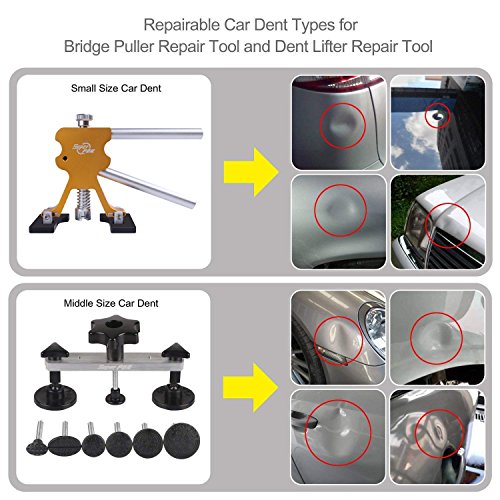 Super PDR 37Pcs Pro Paintless Dent Removal Repair Tool Kits Golden Dent