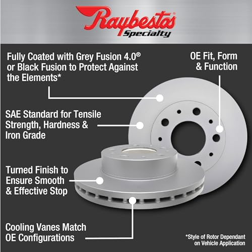 Image of Raybestos Specialty Truck Automotive Replacement Rear Brake Rotor for Select 1999-2004 Ford F-350 (66824)