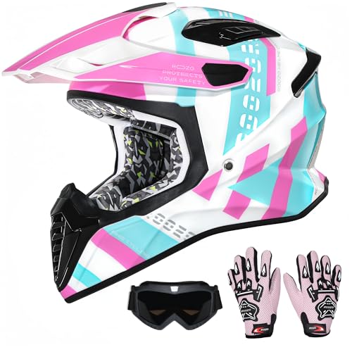 Youth Teal Dirt Bike Helmet