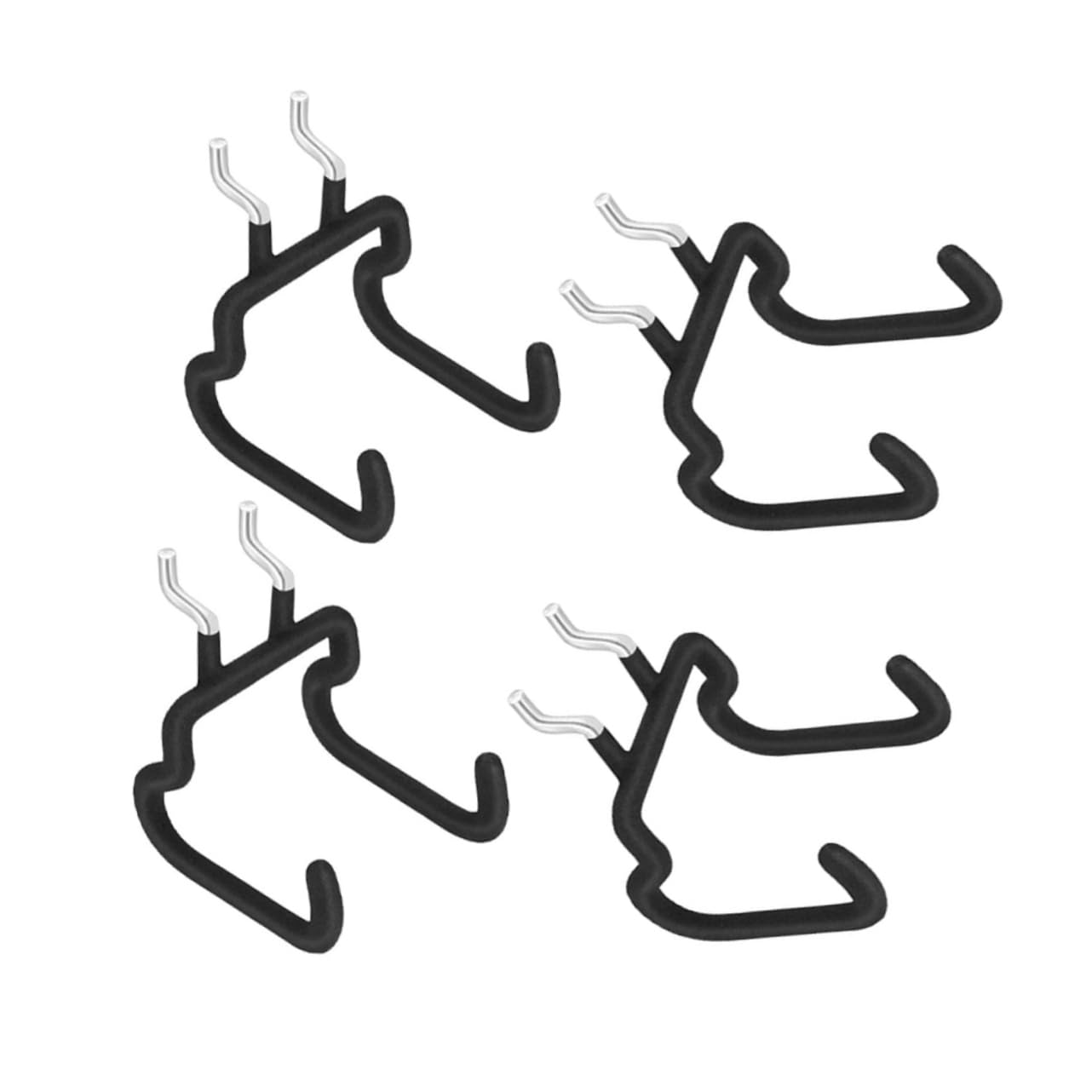 BUTIFULSIC 4pcs Peg Board Hook Power Tool Hook Pegboard Peg Boards Garage Tool Hooks Peg Board Tool Hangers Tool Utility Tools Peg Board Organizer Accessories Hook Locks Tape Black Rubber