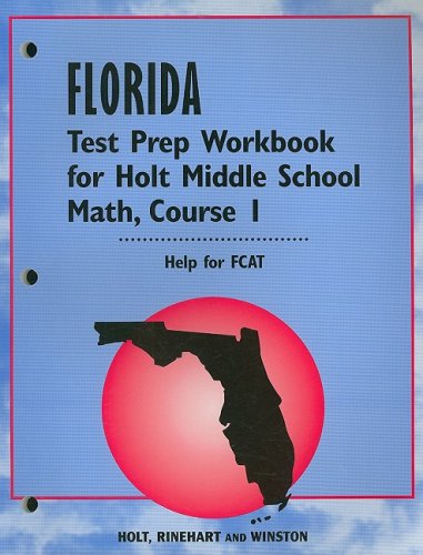 Math, Test Preperation Workbook Course 1: Holt Middle School Math ...