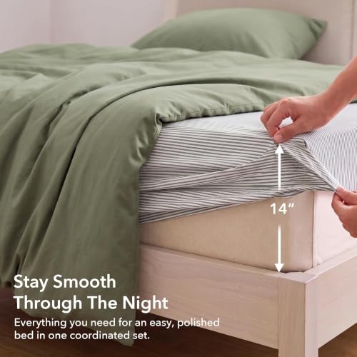 Image of Monbix Twin XL Comforter Set - 5 Pieces Soft Bed in a Bag Twin Bedding Sets