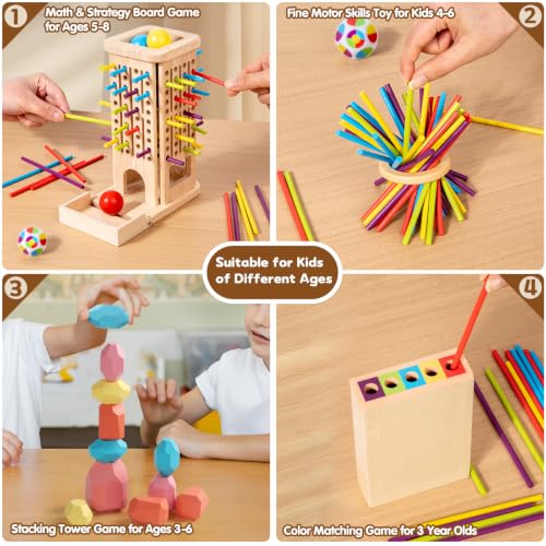 Juego de Mesa Montessori de Madera para Niños 4-8 años miniatura 2
