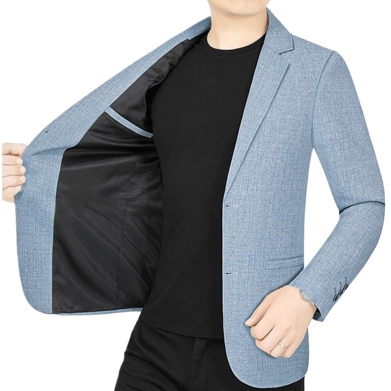 Suit Jacket Linen Blazers Men Summer Casual Business Suit Jackets Lightweight Sports Suit for Prom Homecoming2