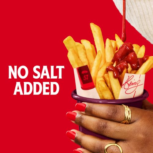 Image of Heinz Tomato Ketchup With No Salt Added Inverted Squeeze Bottle, 1 Bottle, for Easy Sharing and Easy Serving, 96% Less Sodium Than Regular Ketchup, 14 oz