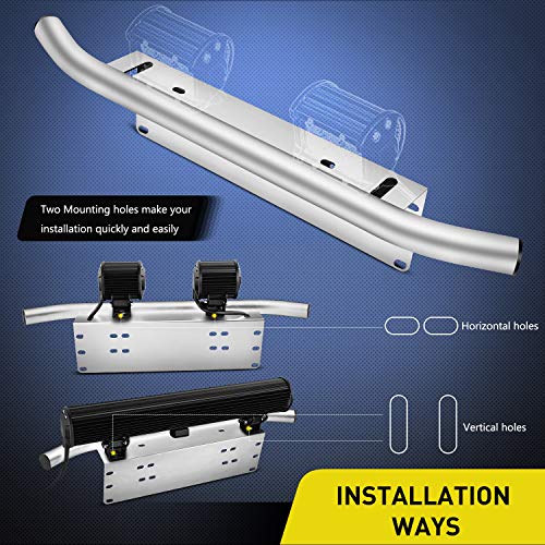 Nilight Led Light Bar Mounting Bracket Front License Plate Frame