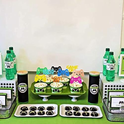 37 Pcs Video Game Party Cake Topper Boy Girl Birthday Cupcake Toppers Game Fans Theme Party Favors Supplies Decorations #TOP6