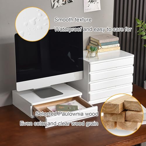 Organizador de cajones de madera maciza multicapa para escritorio de oficina 6