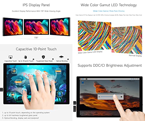 Image of waveshare 10.1inch Capacitive Touch Display, 1280x800 Resolution, Compatible with Raspberry Pi 5 /4B /3B /Zero /Zero W /Zero 2W /Pico /Pico W /Pico WH, Support Jetson Nano, VisionFive2, PC and Smartphone
