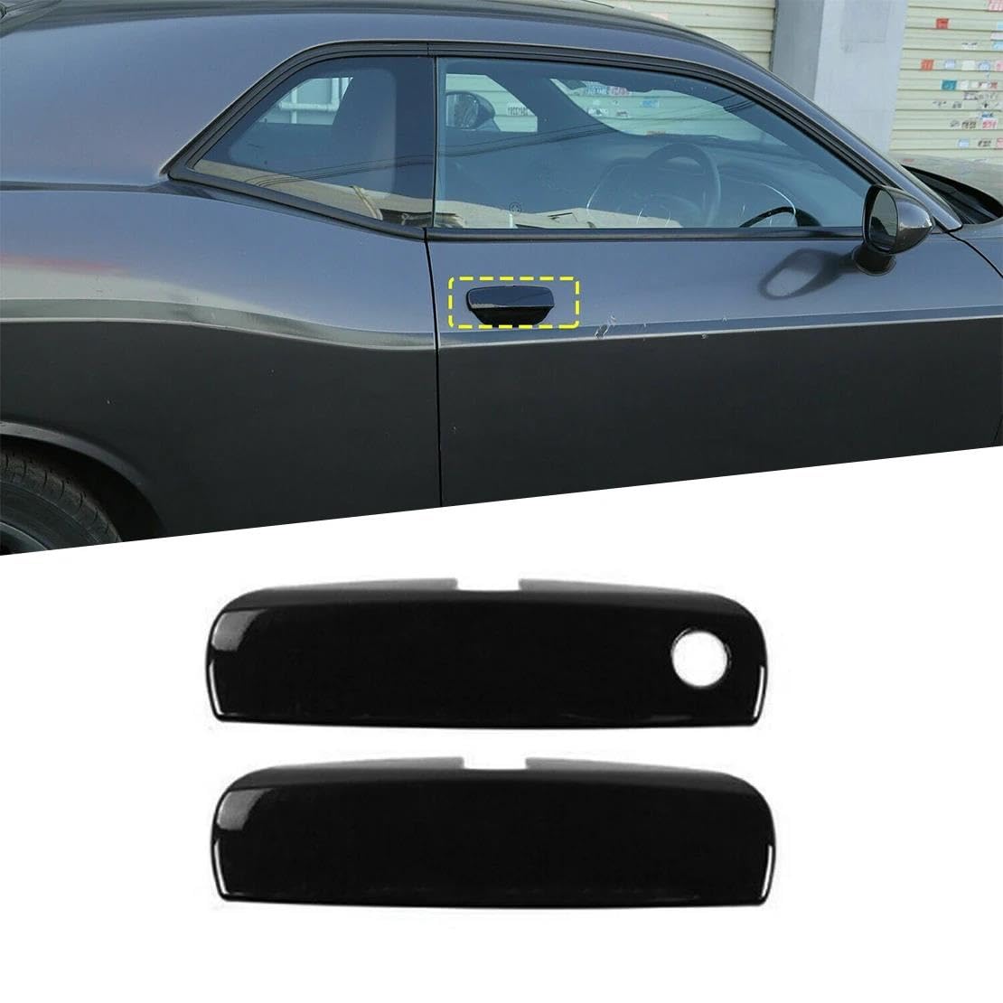 Buitendeurgreep Voor Dodge Voor Challenger 2012-2017 2018 2019 2020 2021 Auto Exterieur Links Rechts Deurgreep Cover Trim 2 Stuks Auto Deur Handvat