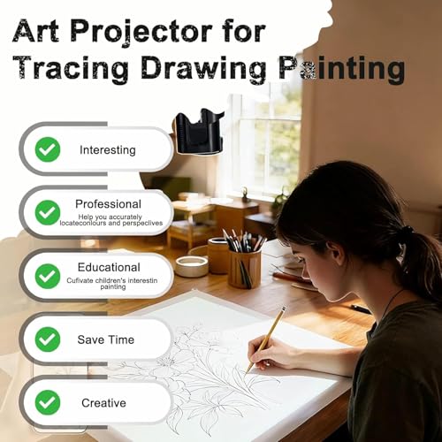 Proyector de arte para dibujar con enfoque ajustable y tamaño de imagen variable 4