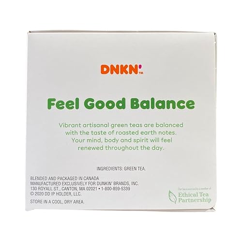Miniatura 6 de Dunkin Donuts Harmony Leaf Té Verde 90 Bolsas de Té (6 Cajas)