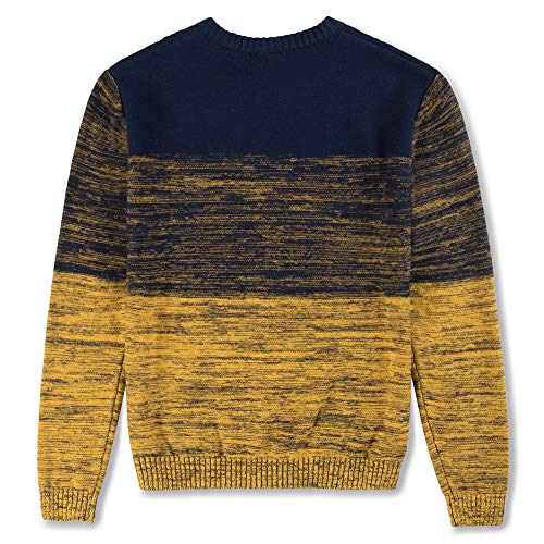 Image of BOBOYOYO Boys Sweaters 100% Cotton Cable Knit Kids Sweater Striped Pullover