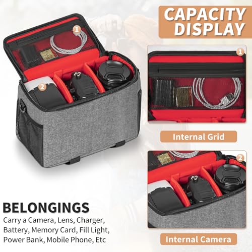 Bolsa para Cámara GMAK Gris 9x4.7x7.5 pulg miniatura 6