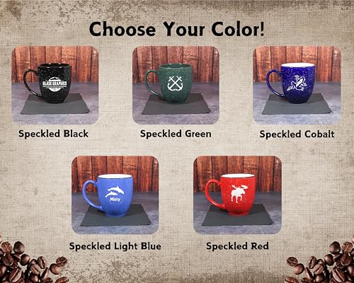 Personalizedhandengravedspeckledbistromugs15oz  Urban Country Home Decor Personalized hand engraved speckled bistro mugs 15oz  urban country home decor