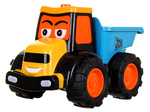 Wader 4034 - JCB Kipper Dexter mit Schaufel, Pylone und JCB Sandform, ab 12 Monaten, ca. 34 cm – Bild 4