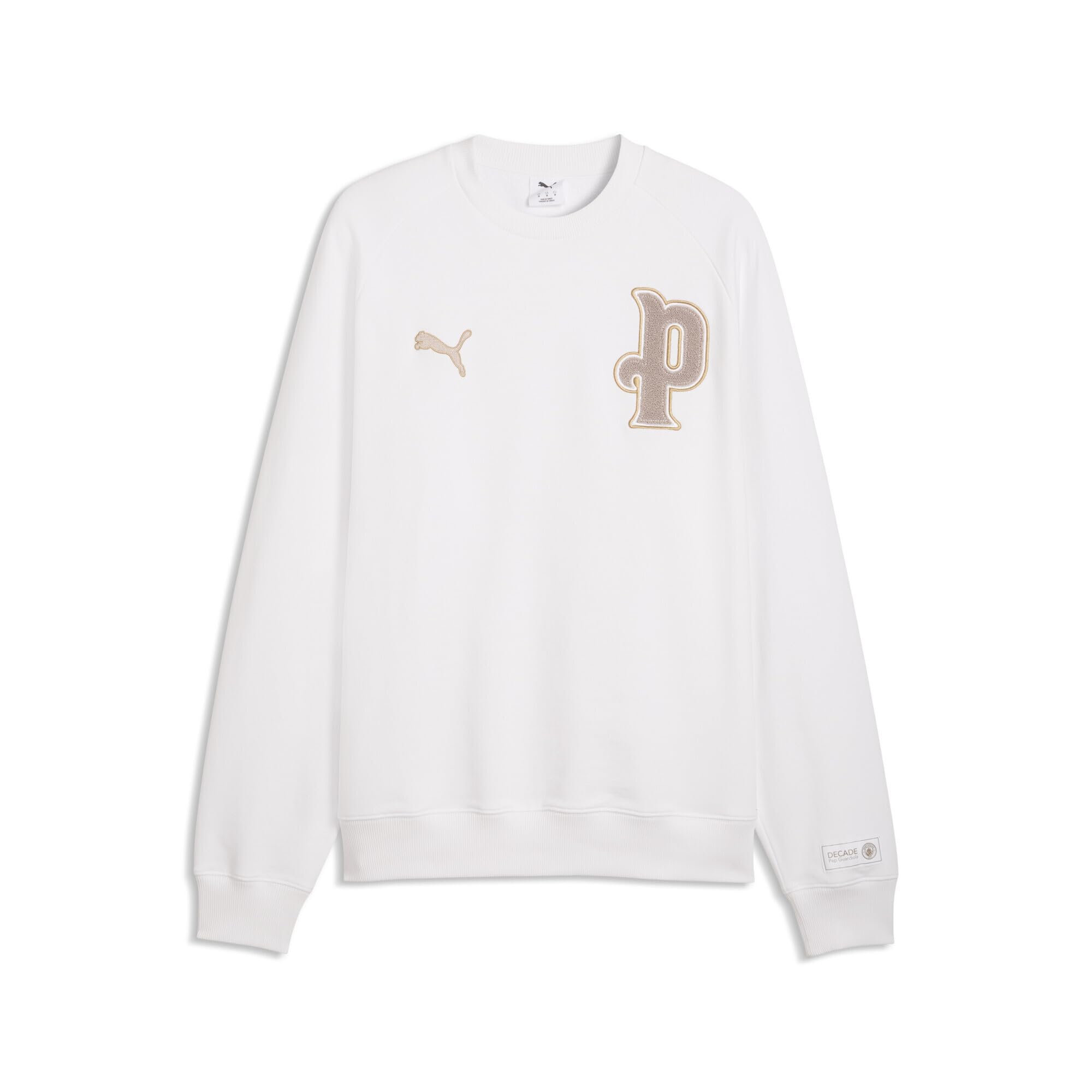 Puma Men's White Manchester City Pep Guardiola Decade Jumper - S
