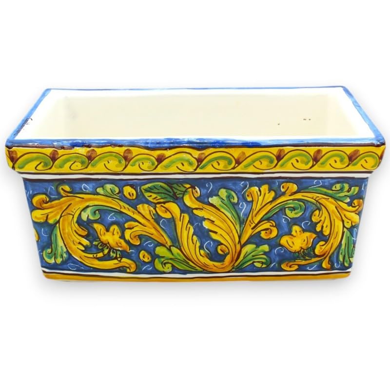 Vase en céramique de Caltagirone SICILIA BEDDA idée cadeau décoration baroque bleu