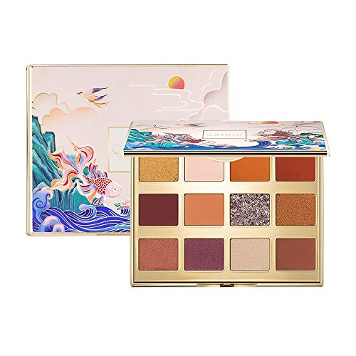CATKIN Eyeshadow Palette Makeup, Matte Shimmer 12 Colors, Highly Pigmented, Creamy Texture Natural Bronze Neutral Cosmetic Eye Shadows (C01)