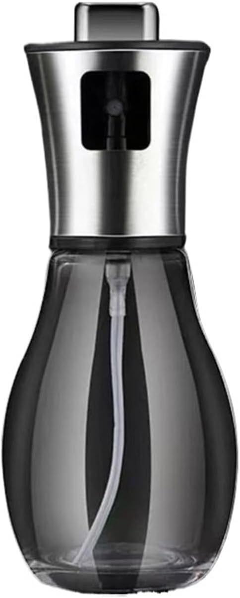 Oil Spray Bottle, Oil Sprayer, Precise Spray Bottle With Funnel,Made Of Stainless Steel And Glass, 200ML For Cooking,for Salad Making, Baking