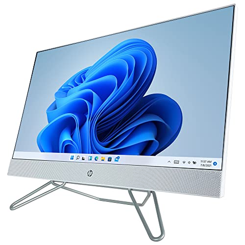Image of HP 27 inch Full HD Touchscreen All-in-One Desktop Computer - AMD Ryzen 7 5700U 8-Core up to 4.30 GHz Processor, 16GB DDR4 RAM, 256GB NVMe SSD, AMD Radeon Graphics, Windows 11 Home