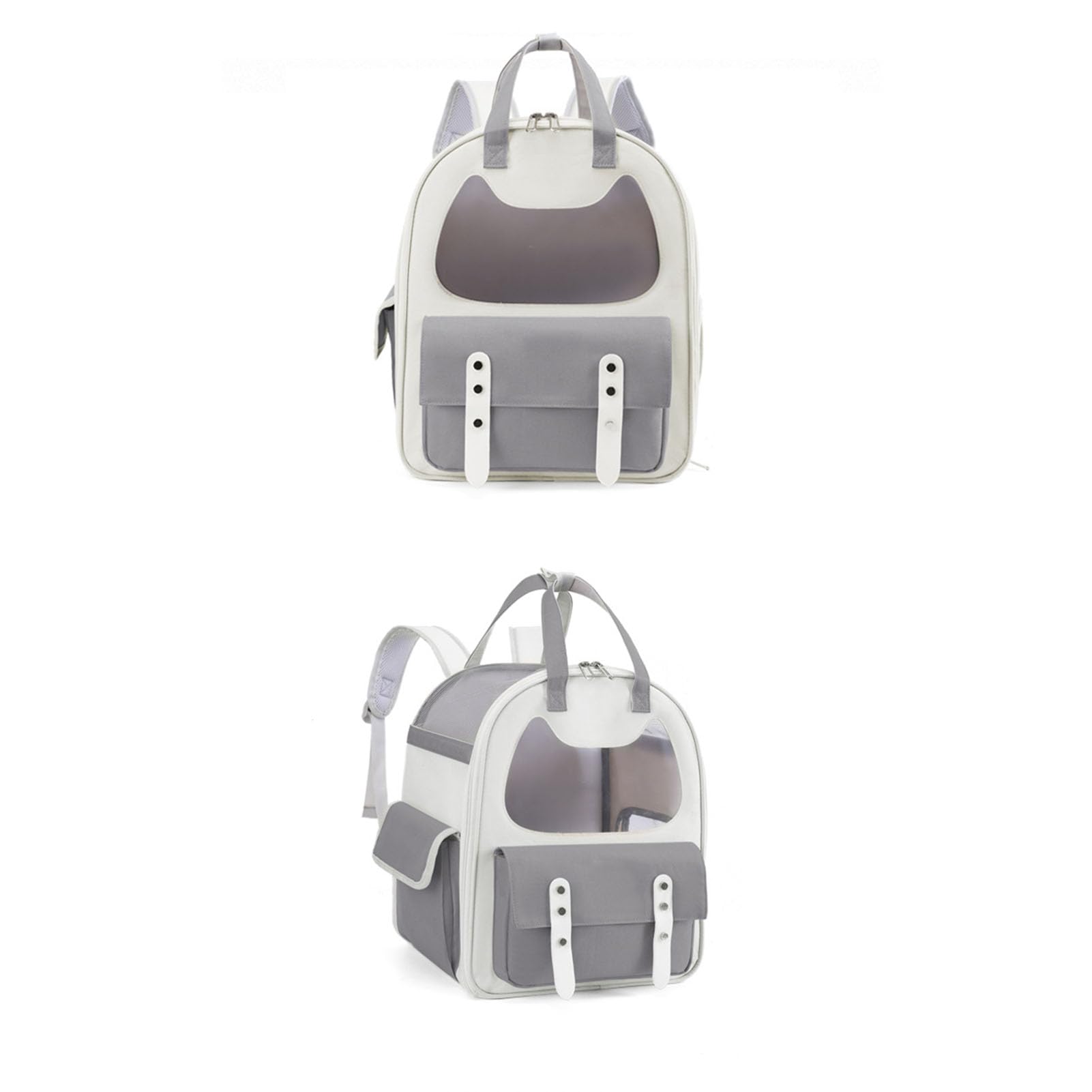 Zaino per animali domestici Zaino da viaggio per gatti impermeabile traspirante di grande capacità Borsa da trasporto per animali domestici con maniglia per campeggio e attività (Grigio)